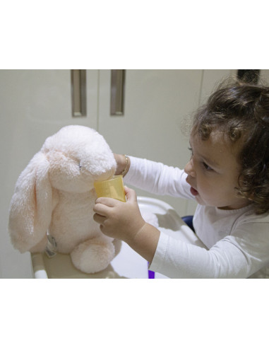 UP-bj_6622,Jucarie din plus pentru copii BabyJem Sleeping Mate Small Bunny (Culoare: Crem)