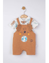 UP-tgs_4156_2,Set salopeta cu tricou de vara pentru bebelusi Koala, Tongs baby, Maro