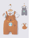 UP-tgs_4156_2,Set salopeta cu tricou de vara pentru bebelusi Koala, Tongs baby, Maro