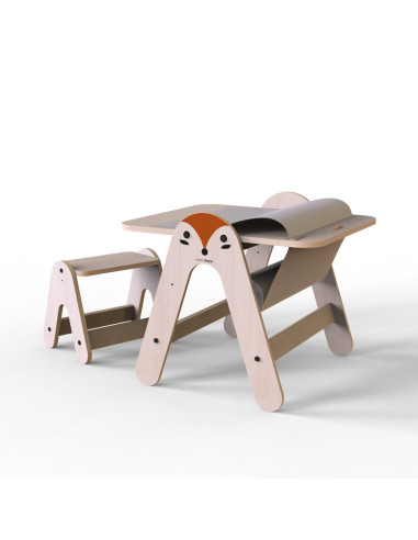 UP-Mtyz_massam1,Masuta si tabla 2 in 1 cu scaunel MamaToyz Massam, Vulpita