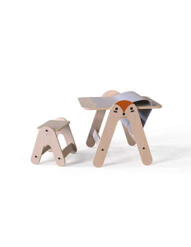 UP-Mtyz_massam1,Masuta si tabla 2 in 1 cu scaunel MamaToyz Massam, Vulpita