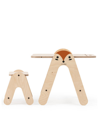 UP-Mtyz_massam1,Masuta si tabla 2 in 1 cu scaunel MamaToyz Massam, Vulpita