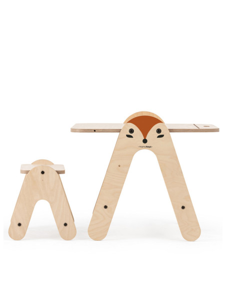 UP-Mtyz_massam1,Masuta si tabla 2 in 1 cu scaunel MamaToyz Massam, Vulpita