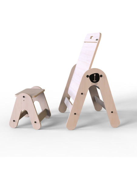 UP-Mtyz_massam2,Masuta si tabla 2 in 1 cu scaunel MamaToyz Massam, Ursulet