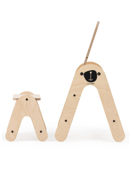 UP-Mtyz_massam2,Masuta si tabla 2 in 1 cu scaunel MamaToyz Massam, Ursulet