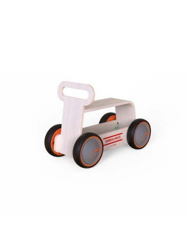 UP-Mtyz_rideonwood1,Masinuta ride-on, premergator si carucior de jucarii MamaToyz DriveMe Wood, Ambulanta - Jucarie din lemn 3 i