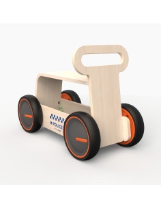 UP-Mtyz_rideonwood2,Masinuta ride-on, premergator si carucior de jucarii MamaToyz DriveMe Wood, Politie - Jucarie din lemn 3 in  2