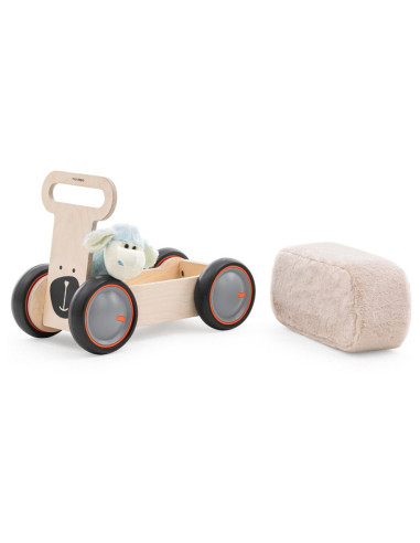 UP-Mtyz_rideonsoft1,Masinuta ride-on, premergator si carucior de jucarii MamaToyz DriveMe Soft, Ursulet - Jucarie din lemn 3 in 