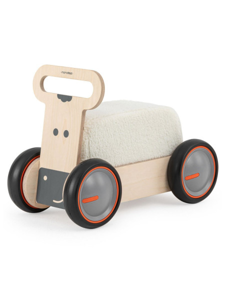 UP-Mtyz_rideonsoft2,Masinuta ride-on, premergator si carucior de jucarii MamaToyz DriveMe Soft, Vacuta - Jucarie din lemn 3 in 1