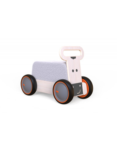 UP-Mtyz_rideonsoft2,Masinuta ride-on, premergator si carucior de jucarii MamaToyz DriveMe Soft, Vacuta - Jucarie din lemn 3 in 1