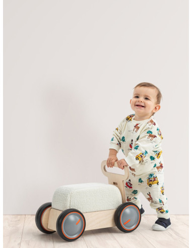 UP-Mtyz_rideonsoft2,Masinuta ride-on, premergator si carucior de jucarii MamaToyz DriveMe Soft, Vacuta - Jucarie din lemn 3 in 1