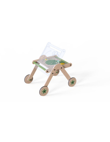 UP-Mtyz_walkme,Antepremergator din lemn 2 in 1 MamaToyz cu masuta de activitati