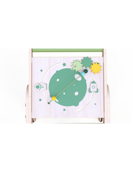 UP-Mtyz_walkme,Antepremergator din lemn 2 in 1 MamaToyz cu masuta de activitati