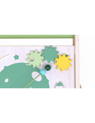 UP-Mtyz_walkme,Antepremergator din lemn 2 in 1 MamaToyz cu masuta de activitati