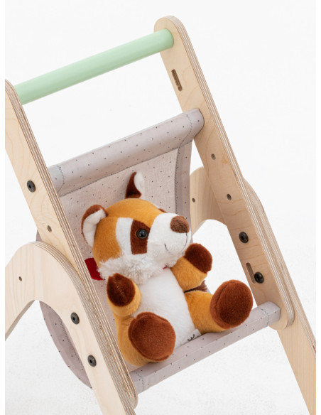 UP-Mtyz_stroller,Antepremergator din lemn 2 in 1 MamaToyz carucior pentru papusi