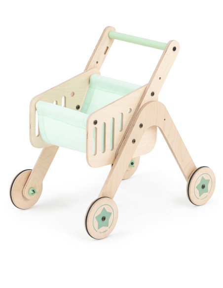 UP-Mtyz_shopper,Antepremergator din lemn 2 in 1 MamaToyz cu cos de cumparaturi