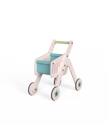 UP-Mtyz_shopper,Antepremergator din lemn 2 in 1 MamaToyz cu cos de cumparaturi