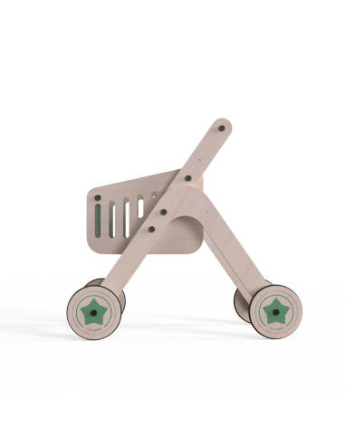 UP-Mtyz_shopper,Antepremergator din lemn 2 in 1 MamaToyz cu cos de cumparaturi