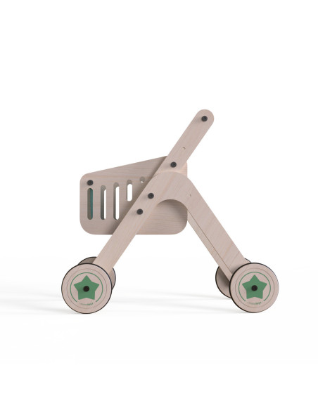 UP-Mtyz_shopper,Antepremergator din lemn 2 in 1 MamaToyz cu cos de cumparaturi