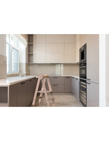 UP-Mtyz_fold,Turn de invatare pliabil MamaToyz Learning Tower din lemn, Natur