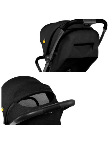UP-sk_2020051,Carucior sport pliabil Skiddou Espoo+ Onyx, ultracompact pentru calatorii, Negru