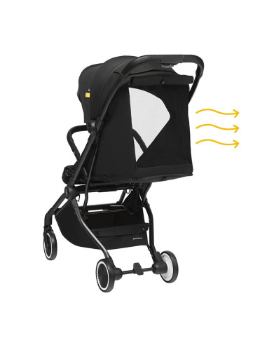 UP-sk_2020051,Carucior sport pliabil Skiddou Espoo+ Onyx, ultracompact pentru calatorii, Negru