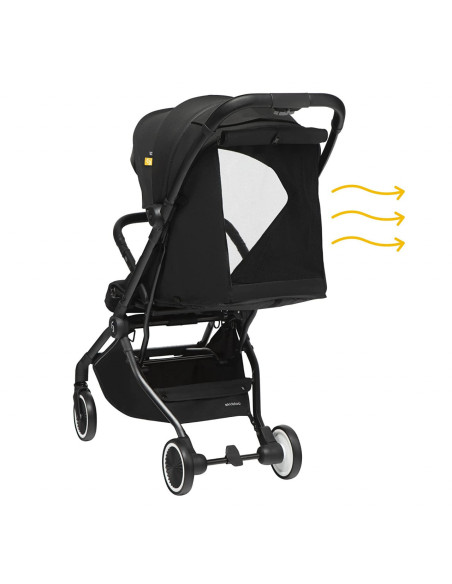 UP-sk_2020051,Carucior sport pliabil Skiddou Espoo+ Onyx, ultracompact pentru calatorii, Negru