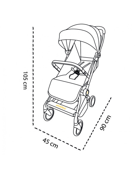 UP-sk_2020055,Carucior sport pliabil Skiddou Espoo+ Vanilla Delight, ultracompact pentru calatorii, Beige - Editie Limitata