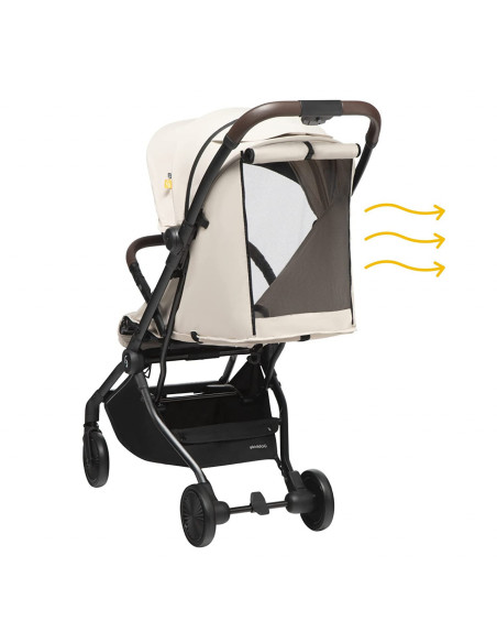 UP-sk_2020055,Carucior sport pliabil Skiddou Espoo+ Vanilla Delight, ultracompact pentru calatorii, Beige - Editie Limitata