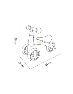 UP-sk_2030023,Tricicleta Skiddou Berit Ride-On, Sky High, Bleu 2