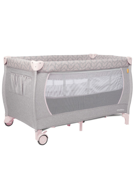 UP-sk_2040023,Patut de calatorie pliabil Skiddou Lunar, 2 nivele, Keep Pink, Roz