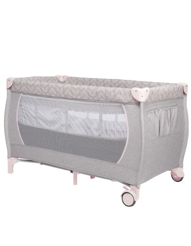 UP-sk_2040023,Patut de calatorie pliabil Skiddou Lunar, 2 nivele, Keep Pink, Roz