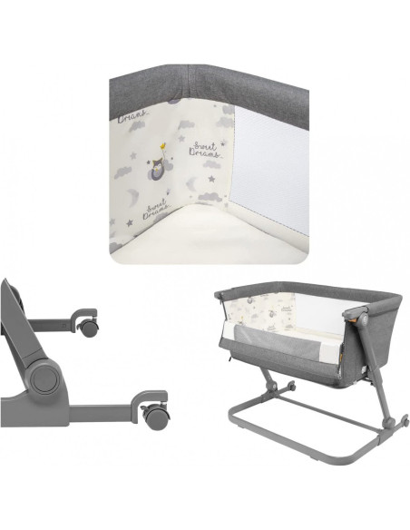 UP-sk_2040011,Patut 3 in 1 co-sleeping Skiddou Natt, Evening Dream, Gri inchis