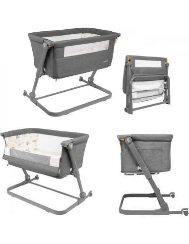 UP-sk_2040011,Patut 3 in 1 co-sleeping Skiddou Natt, Evening Dream, Gri inchis