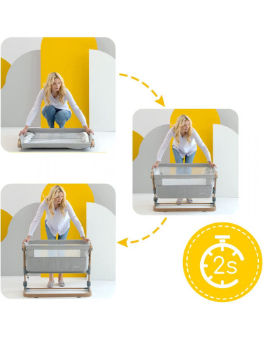 UP-sk_2040012,Patut 3 in 1 co-sleeping Skiddou Natt, Normandic Dream, Gri deschis