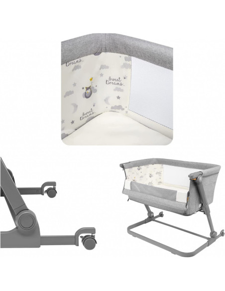 UP-sk_2040012,Patut 3 in 1 co-sleeping Skiddou Natt, Normandic Dream, Gri deschis