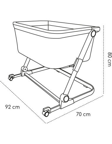 UP-sk_2040012,Patut 3 in 1 co-sleeping Skiddou Natt, Normandic Dream, Gri deschis