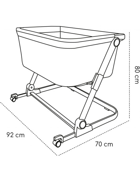 UP-sk_2040012,Patut 3 in 1 co-sleeping Skiddou Natt, Normandic Dream, Gri deschis