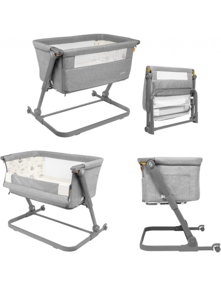 UP-sk_2040012,Patut 3 in 1 co-sleeping Skiddou Natt, Normandic Dream, Gri deschis