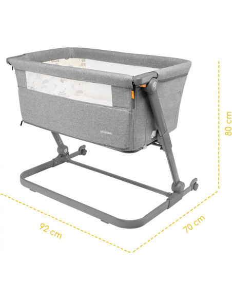 UP-sk_2040012,Patut 3 in 1 co-sleeping Skiddou Natt, Normandic Dream, Gri deschis