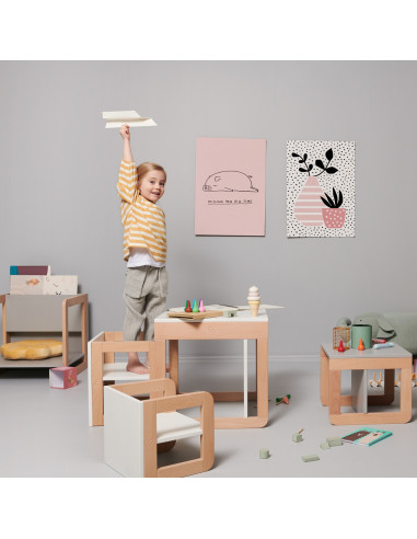 UP-sk_2060042,Set mobilier 8in1 Skiddou Mob, Puff catcher, Alb