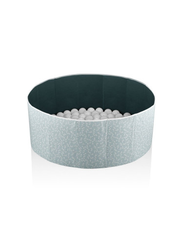 UP-bj_7892,Piscina uscata cu bile, BabyJem, 30x83 cm, 100 bile albe (Culoare: Somon)