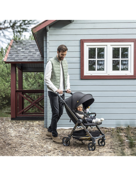 UP-sk_2020061,Carucior sport pliabil Skiddou Mell Onyx, ultracompact pentru calatorii, Negru