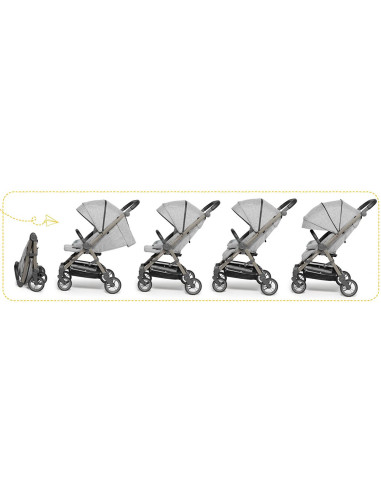 UP-sk_2020061,Carucior sport pliabil Skiddou Mell Onyx, ultracompact pentru calatorii, Negru