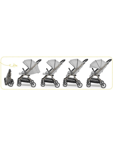 UP-sk_2020061,Carucior sport pliabil Skiddou Mell Onyx, ultracompact pentru calatorii, Negru