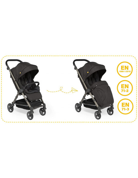 UP-sk_2020061,Carucior sport pliabil Skiddou Mell Onyx, ultracompact pentru calatorii, Negru