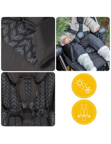 UP-sk_2020061,Carucior sport pliabil Skiddou Mell Onyx, ultracompact pentru calatorii, Negru