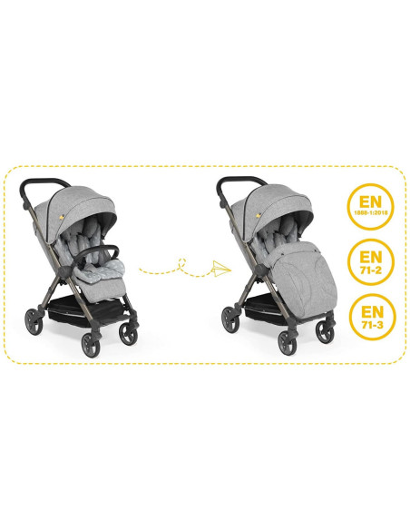 UP-sk_2020062,Carucior sport pliabil Skiddou Mell Normandic dream, ultracompact pentru calatorii, Gri deschis