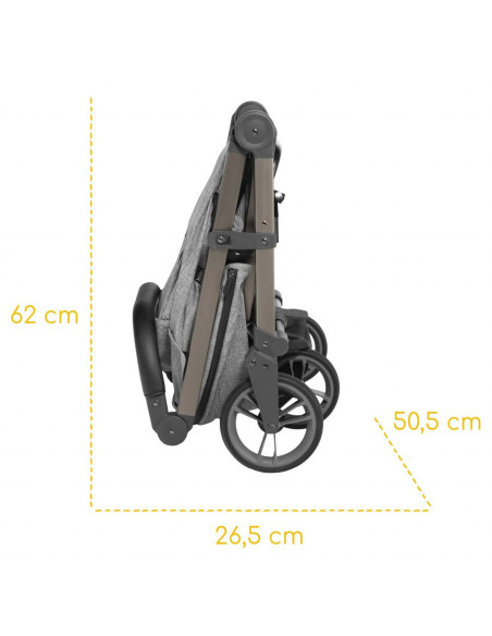 UP-sk_2020062,Carucior sport pliabil Skiddou Mell Normandic dream, ultracompact pentru calatorii, Gri deschis