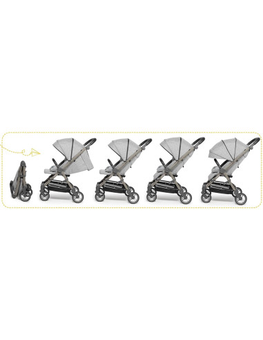 UP-sk_2020062,Carucior sport pliabil Skiddou Mell Normandic dream, ultracompact pentru calatorii, Gri deschis
